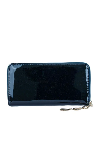 Romina&amp;Co Portofel Damă Negru Albăstru Cu Sclipici , Dimensiuni 20cm x10cm x3cm 