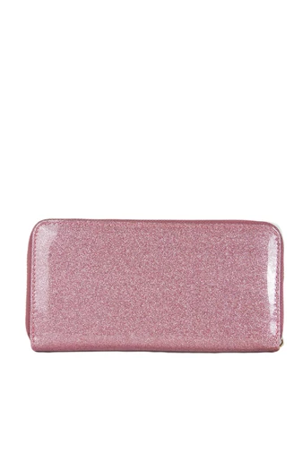 Romina&amp;Co Portofel Damă Roz Cu Sclipici , Dimensiuni 20cm x10cm x3cm 