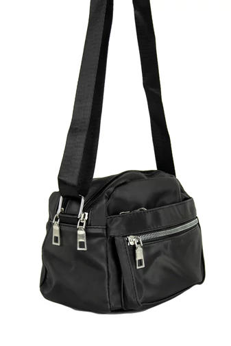 D.D.DAS Geantă Crossbody Neagră Mini Din Material Impermeabil