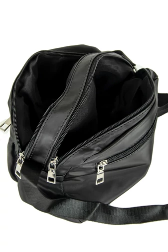 D.D.DAS Geantă Crossbody Neagră Mini Din Material Impermeabil
