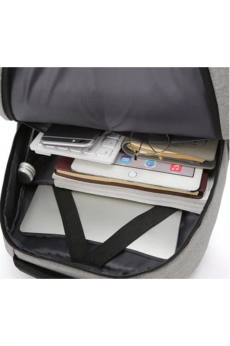 Bonluo Ghiozdan Business Gri Cu Spațiu USB De Dimesiuni WIZZAIR(40*30*15)