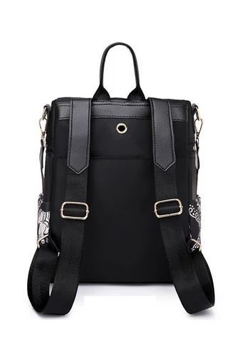 Bonluo Rucsac/Geantă De Umăr Mini De Damă Negru Cu Model Elefant Din Material Impermeabil  
