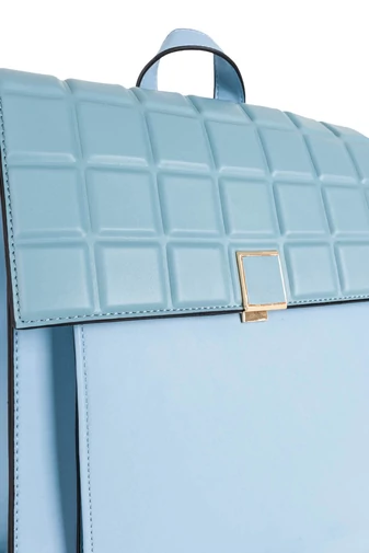 BONLUO Rucsac Damă/Geantă De Umăr Albastru Șters Din Material Rigid Imitație Piele 
