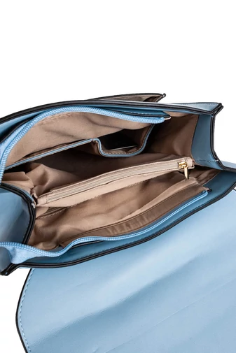 BONLUO Rucsac Damă/Geantă De Umăr Albastru Șters Din Material Rigid Imitație Piele 