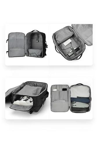 Bonluo Rucsac Stil Valiză Multifuctională Cu Posibilitate De Extindere Dimesiuni Wizzair 40*30*18cm