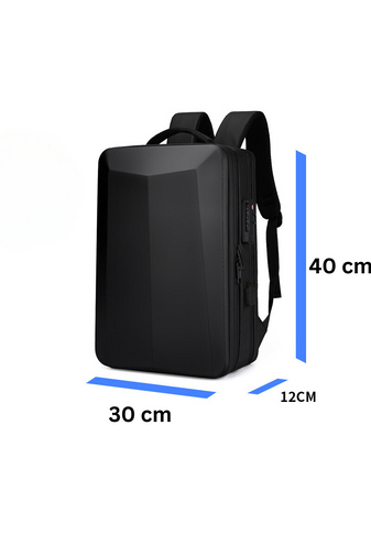 Bonluo Rucsac Stil Valiză Negru Calitate Premium Din Material Rigid Cu Cifru TSA Dimensiune Wizzair (40x30x12cm)