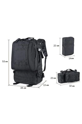 Bonluo Rucsac Maro Pentru Militari 3în1 Cu Buzunare Detașabile Dimensiune(53x38cx13cm)