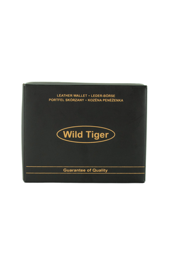 Wild Tiger Portofel Bărbați Negru Piele Naturală Cu Siguranță RFID