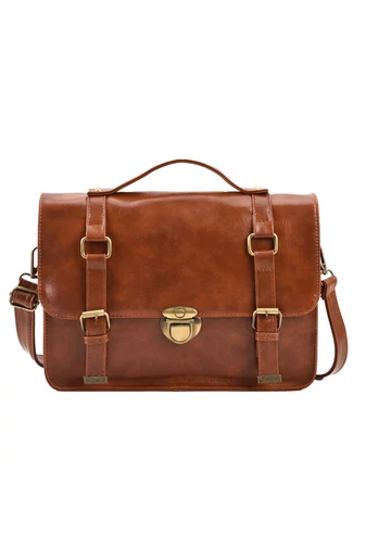 Bonluo Servietă Maro Din Piele Ecologică Dimensiune 31x23x8cm 