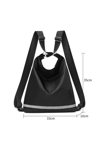 Bonluo Geantă De Umăr/ Rucsac Negru Din Material Impermeabil 