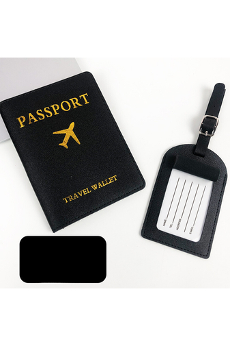 Bonluo Portofel  Pentru Pașaport Negru Și Plăcuță Pentru Identificarea Trolerului (2buc) 