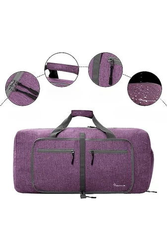 Bonluo Geantă De Voiaj Mare Violet Deschis  Din Material Impermeabil Tip Pliabilă În Mărime Mică(40x77x33cm)