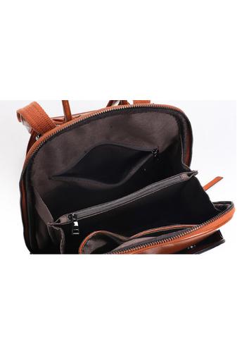 Bonluo Rucsac/Geantă De Umăr Neagră Din Piele Naturală De Dimensiunea 18*27*12cm 
