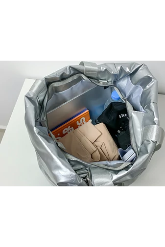 Bonluo Geantă De Umăr/Voiaj Argintie Din Material Impermeabil De Dimensiunea 58*36*21cm