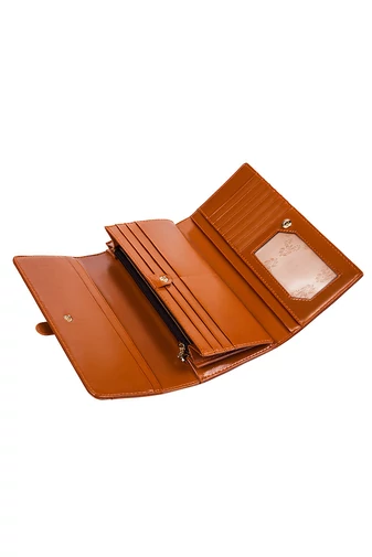 Bonluo Portofel Damă Negru Din Piele Naturală  De Dimensiunea 19*10*3cm