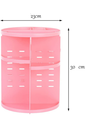 Organizator Roz Pentru Produse Cosmetice Din Plastic Cu Rotire La 360 °