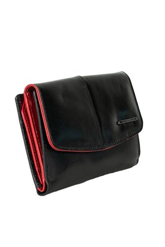 Portofel Damă Negru Din Piele Naturală Cu Etichetă RFID