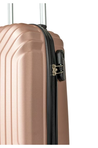 Leonardo Da Vinci Troler De Cabină Rosegold Cu Pereți Rigizi Dimensiune Gratuită Wizz-air (40x30x20)