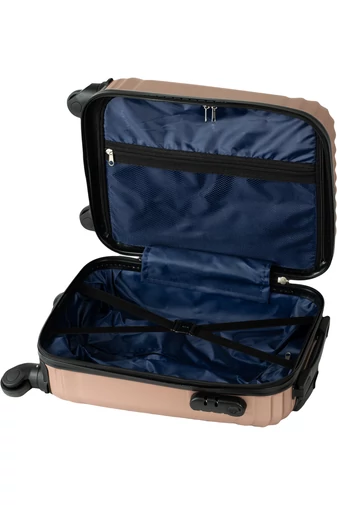 Leonardo Da Vinci Troler De Cabină Rosegold Cu Pereți Rigizi Dimensiune Gratuită Wizz-air (40x30x20)