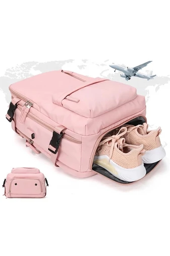 Rucsac Stil Valiză Roz Dimensiune Wizz-air( 40X30x20) Multifuncțional 