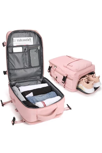 Rucsac Stil Valiză Roz Dimensiune Wizz-air( 40X30x20) Multifuncțional 