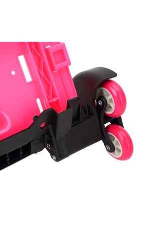 Bonluo Suport Troler Cu Trei Roți Roz Pentru Rucsac Cu Mâner Metalic Reglabil În Două Trepte(90*27*12cm) 