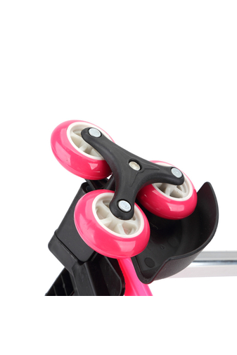 Bonluo Suport Troler Cu Trei Roți Roz Pentru Rucsac Cu Mâner Metalic Reglabil În Două Trepte(90*27*12cm) 