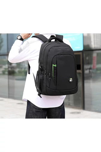 Bonluo Ghiozdan Negru/Albastru Pe Roți Cu Suport Detașabil Din Material Impermeabil Dimensiune 50*33*24cm