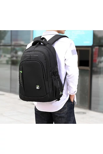 Bonluo Ghiozdan Negru/Albastru Pe Roți Cu Suport Detașabil Din Material Impermeabil Dimensiune 50*33*24cm