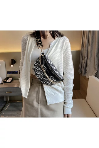 Bonluo Geantă De Mână/Crossbody Neagră Cu Inscripții 