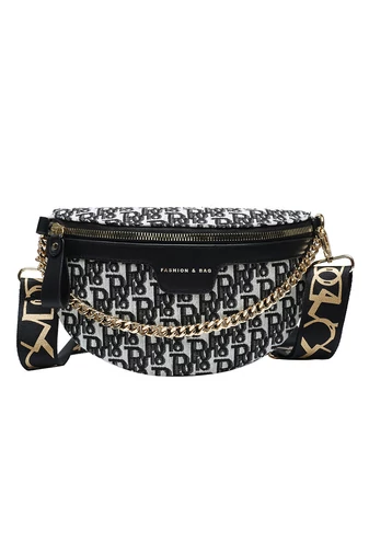 Bonluo Geantă De Mână/Crossbody Neagră Cu Inscripții 