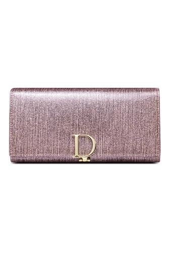 Bonluo Portofel Rosegold Cu Sclipici Din Piele Naturală Premium Accesorizat Cu Metal Auriu Dimensiune (19x9,5x3cm)