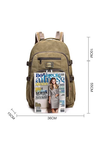 Bonluo Rucsac Maro Închis Perfect Pentru Drumeții Din Pânză Solidă Dimensiune 55x36x15