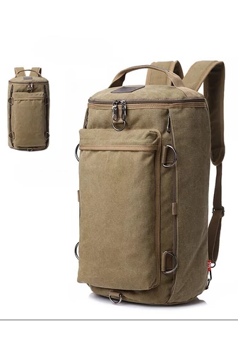Bonluo Rucsac /Geantă De Voiaj Kaki Maroniu Multifuncțional Din Material Solid Dimensiune(46x26x14cm)