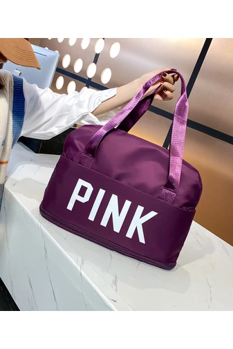 Bonluo Geantă De Voiaj/Geantă Fitness Mov Închis Din Material Impermeabil Dimensiune Wizzair Cu Extindere(40x30x20)