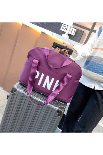 Bonluo Geantă De Voiaj/Geantă Fitness Mov Închis Din Material Impermeabil Dimensiune Wizzair Cu Extindere(40x30x20)