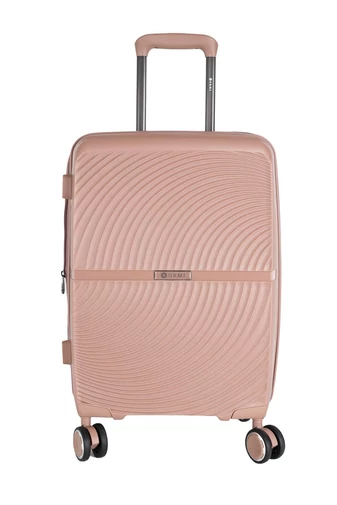 ORMI Set Troler Rigid Rosegold Cu Două Fermoare Extindere Spațiu, Prevăzut Cu Cifru TSA 
