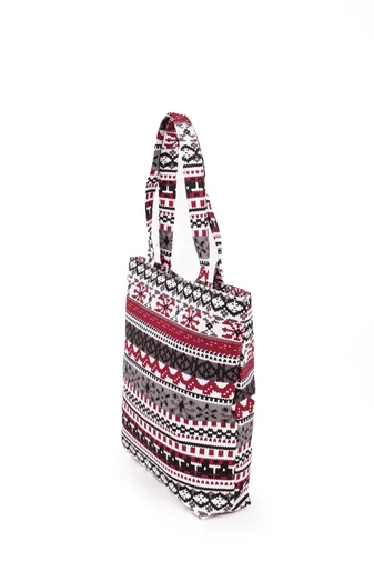 Geantă Damă Bleumarin Din Pânză Cu Model Ornamentale