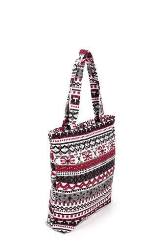 Geantă Damă Bleumarin Din Pânză Cu Model Ornamentale