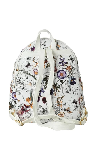 BONLUO Rucsac Damă Alb Cu Model Înflorat Dimensiuni 33*28*16cm 