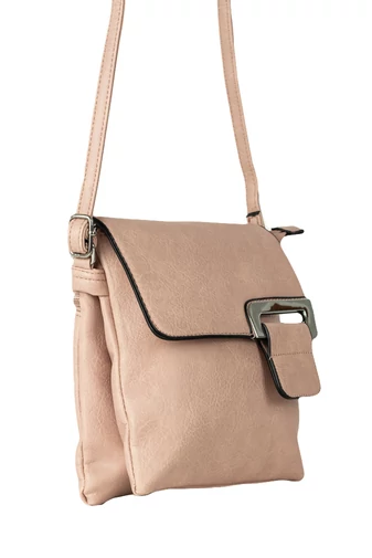 Geantă Crossbody De Damă Roz Pudră Din Imitație De Piele   
