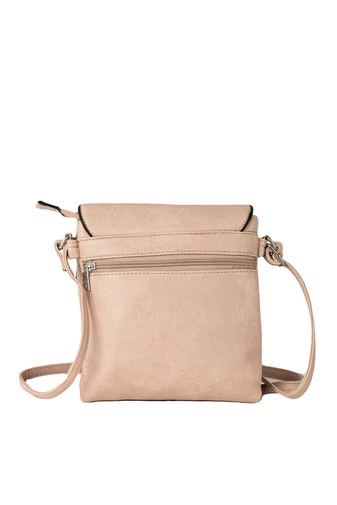 Geantă Crossbody De Damă Roz Pudră Din Imitație De Piele   