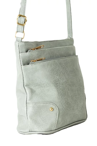 D.D.DAS Geantă Crossbody Gri Deschis Din Imitație De Piele