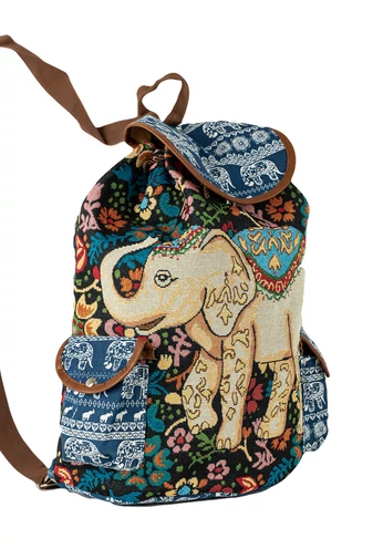 Bonluo Rucsac Mare Abastru Închis Cu Model Elefant