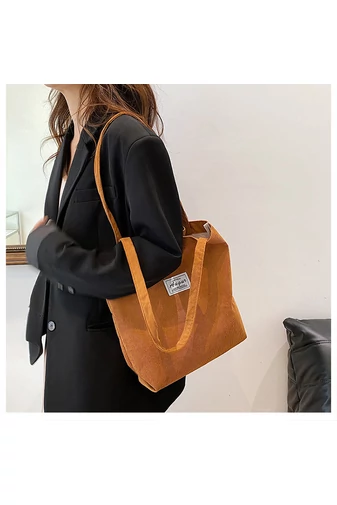 Bonluo Sacoșă Minimalistă Trendy Maro Din Velur
