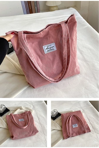 Bonluo Sacoșă Minimalistă Trendy Roz Închis Din Velur