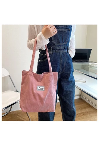 Bonluo Sacoșă Minimalistă Trendy Roz Închis Din Velur
