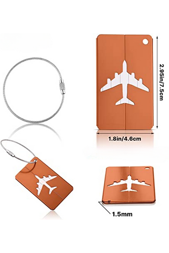 Bonluo Plăcuță Identificare Bagaj Cu Model Avion Roz