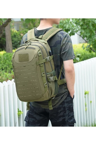 Bonluo Rucsac De Drumeți Verde Militar Foarte Rezistent Cu Spațiu USB Din Material Impermeabil (49*29*14cm)