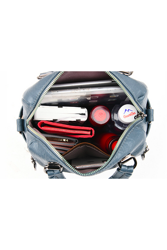Bonluo Rucsac/ Geanta Crossbody Maro Deschis Din Imitație De Piele Dimensiuni 26*24*12cm